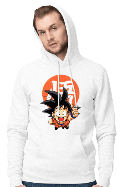 Men's hoodie with prints Dragon Ball Son Goku. Anime, dragon ball, goku, manga, son goku, tv series. 2070702