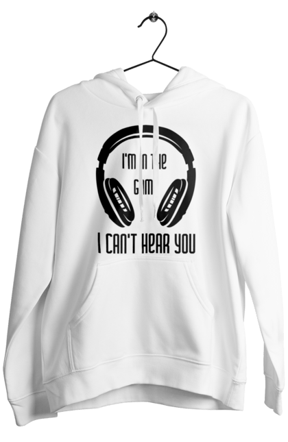 Men's hoodie with prints Headphone. I`m in the game, I can`t hear you. Computer games, game mania, gamer, headphone. CustomPrint.market