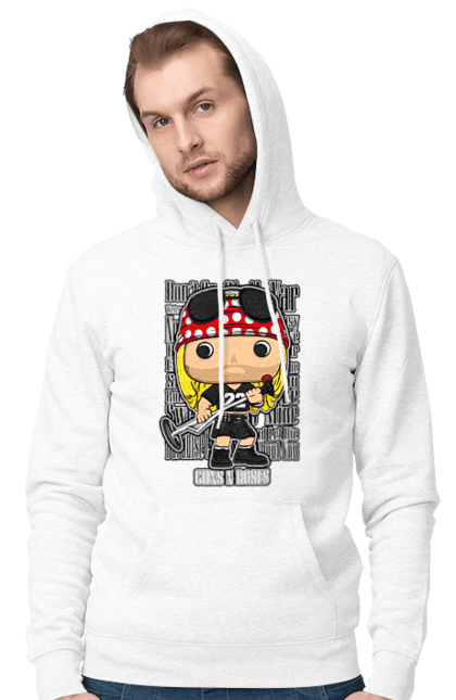 Men's hoodie with prints Guns N Roses. Guns n roses, hard rock, heavy metal, music, rock band. 2070702