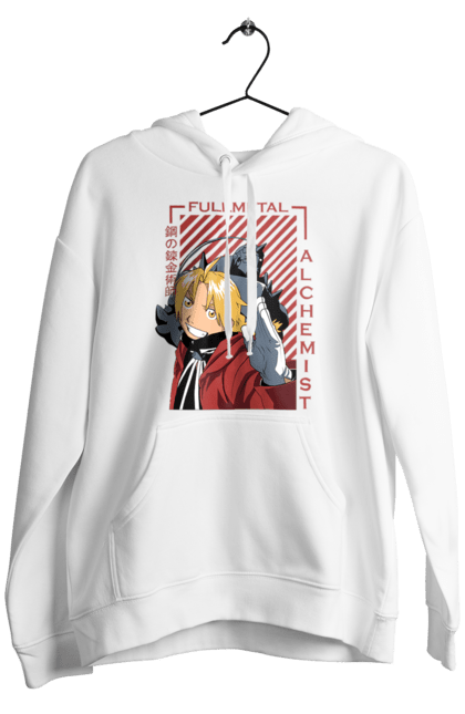 Men's hoodie with prints Fullmetal Alchemist. Adventures, alphonse elric, anime, edward elric, fullmetal alchemist, light novel, manga, steampunk. 2070702