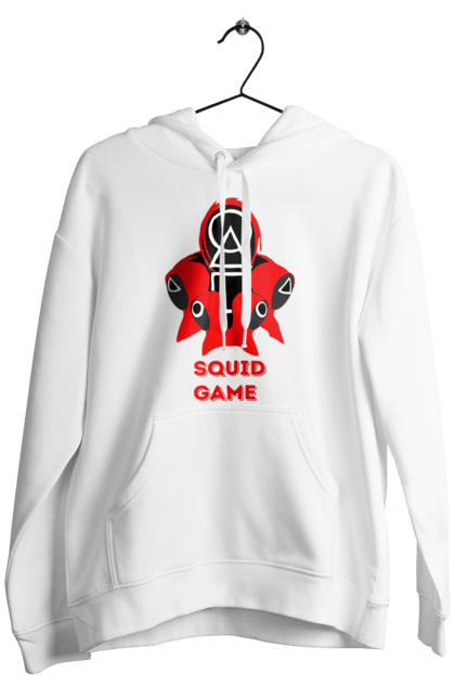 Чоловіче худі з принтом "Squid game1". Гра в кальмара, кальмар, серіал, фільм. PrintMarket - інтернет-магазин одягу та аксесуарів з принтами плюс конструктор принтів - створи свій унікальний дизайн