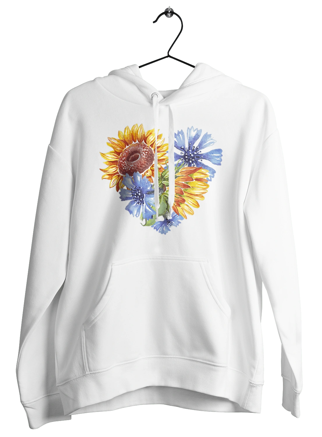 The heart is sunflowers and violets