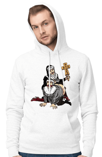 Чоловіче худі з принтом "Монашки БДСМ". Бдсм, крута, модна, молодіжна, плескає по дупі, рок, рольові ігри, черниці бдсм, черницю, черниця. 2070702