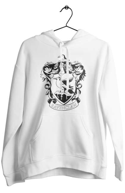 Men's hoodie with prints Harry Potter Ravenclaw. Faculty, franchise, harry potter, hogwarts, hogwarts, ravenclaw. 2070702