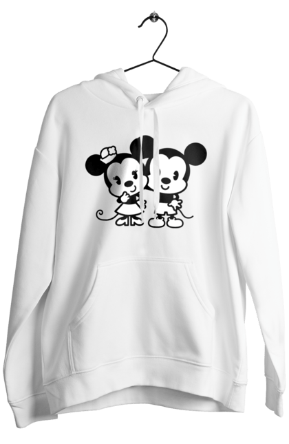 Чоловіче худі з принтом "Міккі Маус та Мінні Маус". Mickey mouse, minnie mouse, дісней, міккі, міккі маус, мінні маус, мультфільм. 2070702