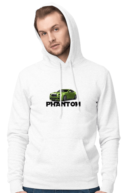 Чоловіче худі з принтом "Ролс ройс". Авто, автомобіль, люкс клас, ролс ройс, седан, фантом. 2070702