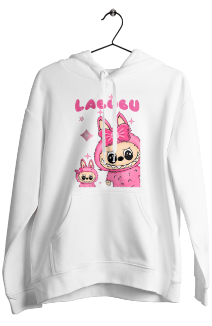 Чоловіче худі з принтом "Лабубу". Іграшка лабубу, лабубу, лабубу кока кола, мерч лабубу, мила, рожева лабубу, смішна лабубу. 2070702
