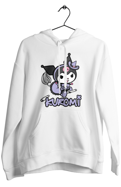 Men's hoodie with prints Hello Kitty Kuromi. Anime, character, hello kitty, kuromi, my melody, sanrio. 2070702