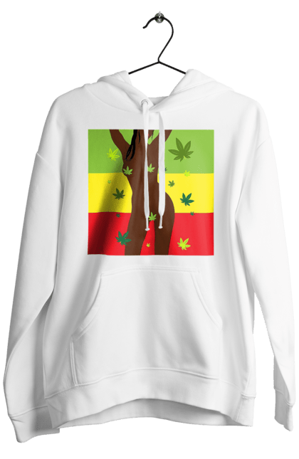 Чоловіче худі з принтом "Гола Дівчина І Конопля". Гола, конопля, курити, сиськи. 2070702