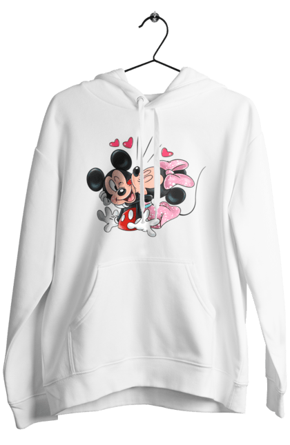 Мужское худи с принтом Микки Маус и Минни Маус. Mickey mouse, minnie mouse, дисней, микки, микки маус, минни маус, мультфильм. 2070702