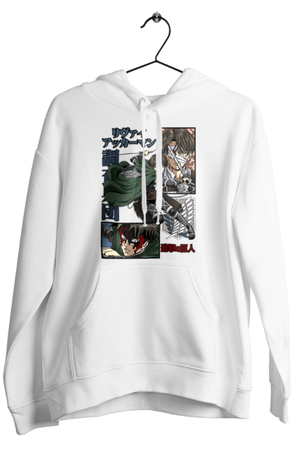 Men's hoodie with prints Attack on Titan Levi. Ackerman, anime, attack on titan, levi, manga, shingeki no kyojin, survey corps. 2070702