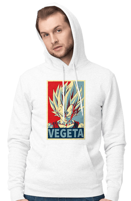 Мужское худи с принтом Жемчуг дракона Вегета. Anime, dragon ball, goku, manga, vegeta, аниме, вегета, гоку, жемчуг дракона, манга. 2070702