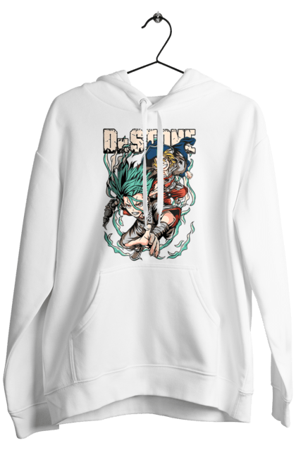 Men's hoodie with prints Dr. Stone Senku and Ryuusui. Anime, dr. stone, ishigami, manga, ryuusui, ryuusui nanami, senku, senku ishigami. 2070702