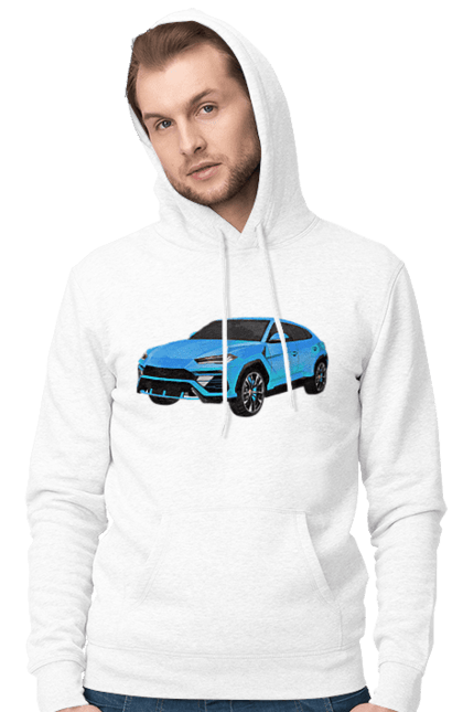 Чоловіче худі з принтом "Ламборгіні Урус". Автомобіль, ламборгіні, ламборгіні урус, урус. 2070702