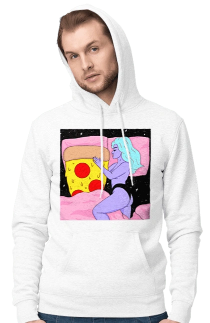 Purple Girl And Pizza