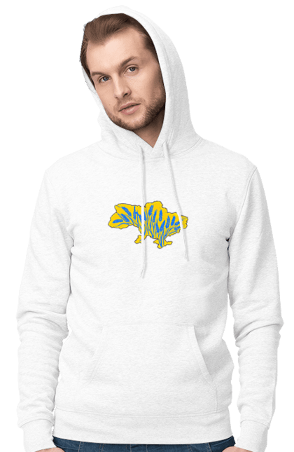 Чоловіче худі з принтом "Україна". Зерно, мапа, патріотичне зображення, пщениця, україна, українська тематика. 2070702