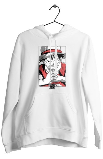 Men's hoodie with prints One Piece Luffy. Anime, luffy, manga, monkey de luffy, one piece, pirates. 2070702