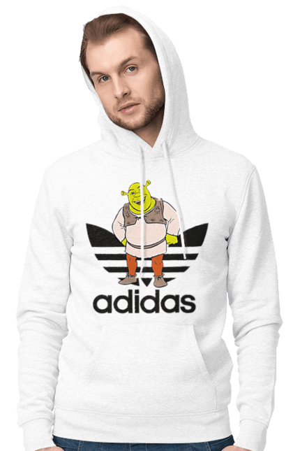 Чоловіче худі з принтом "Adidas Шрек". Adidas, shrek, адідас, мульт, мультфільм, огр, шрек. 2070702