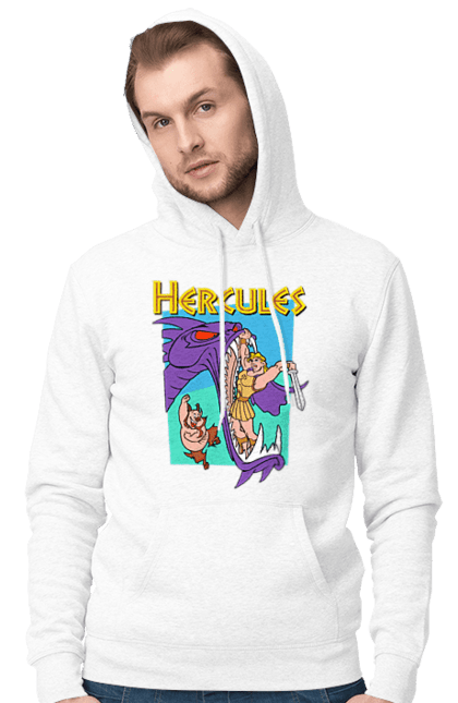 Men's hoodie with prints Hercules. Cartoon, greece, hercules, myth. 2070702