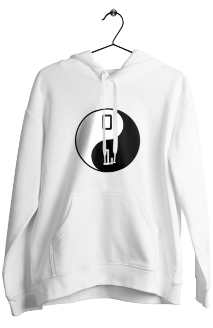 Чоловіче худі з принтом "Інь Янь". Angular, c, css, html, it, javascript, jquery, php, python, react, svelt, vue, айтишник, айті, гумор, код, кодувати, прогер, програміст, програмісти, ти ж, ти ж програміст, тиж програміст. 2070702