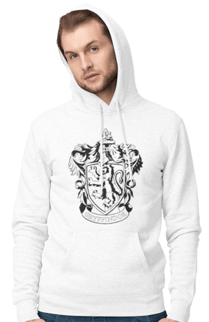 Men's hoodie with prints Harry Potter Gryffindor. Faculty, franchise, gryffindor, gryffindor, harry potter, harry potter, hogwarts. 2070702