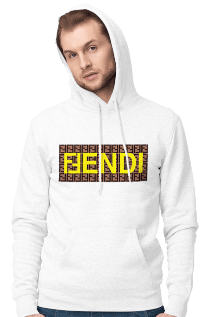 Чоловіче худі з принтом "Fendi". Fendi, lvmh, бренд, будинок моди, італія, люкс, мода, одяг, сумка, фенді. 2070702