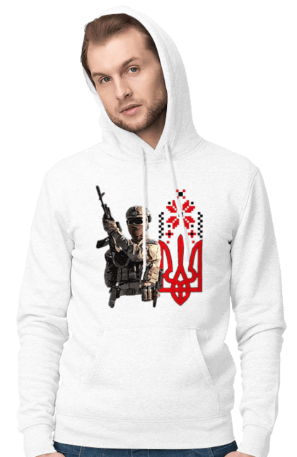 Чоловіче худі з принтом "Гвардія наступу". F 16, himars, leopard, patriot, гвардія наступу, контрнаступ, літо 2023, літо контрнаступ, перемога. 2070702
