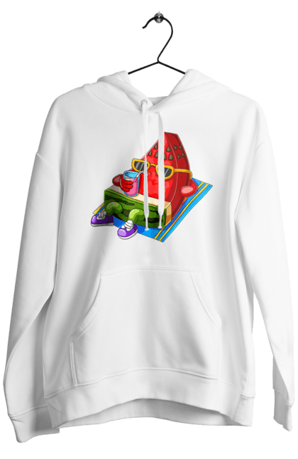 Men`s hoodie with prints Watermelon Drinks Cocktail. Cocktail, summer, watermelon. 2070702