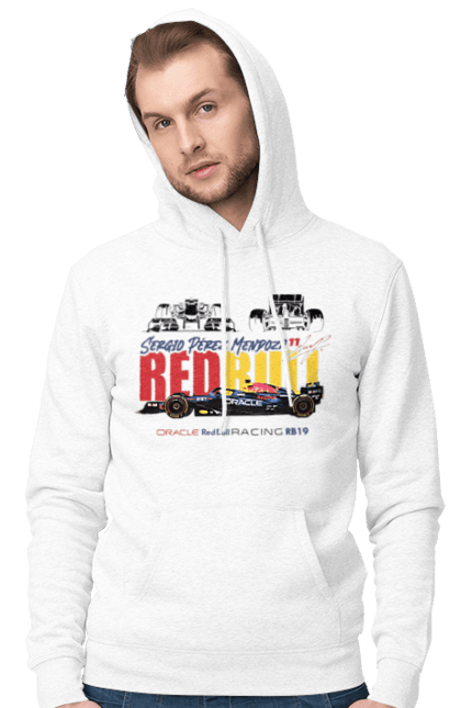 Чоловіче худі з принтом "Red Bull Racing RB19". Red bull, авто, автомобіль, болід, гонка, ред булл, редбул, спорт, формула 1. 2070702