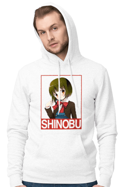 Men's hoodie with prints Kiniro Mosaic Shinobu Omiya. Anime, gold mosaic, kiniro mosaic, kinmoza, manga, shinobu, shinobu omiya. 2070702