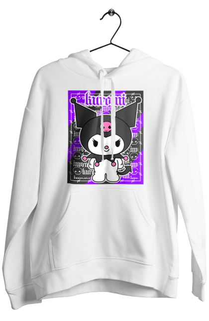 Men's hoodie with prints Hello Kitty Kuromi. Anime, character, hello kitty, kuromi, my melody, sanrio. 2070702