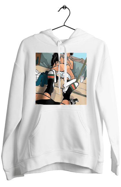 Чоловіче худі з принтом "Голе Селфі У Дзеркалі". Жопа, зверху, селфі. 2070702