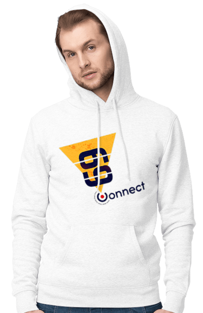 Чоловіче худі з принтом "69  є контакт". Жарт, контакт, прикол, секс. 2070702