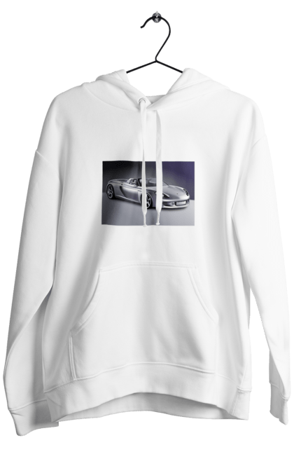 Men`s hoodie with prints Auto.2. Auto, color image, compartment, photo, sports car. 2070702