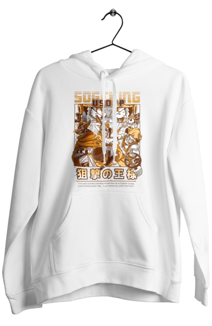 Men's hoodie with prints One Piece Usopp. Anime, manga, one piece, sniper, straw hat pirates, usopp. 2070702