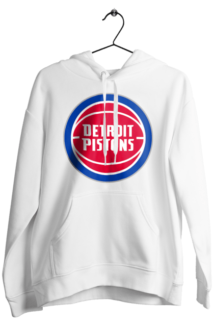 Чоловіче худі з принтом "Detroit Pistons". Баскетбол, нба, спорт, супергліга. CustomPrint.market
