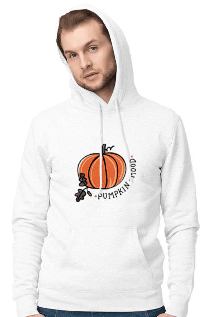 Чоловіче худі з принтом "Punpkin mood". Haloween, pumpkin, гарбуз, осінь, тыква. futbolka.stylus.ua