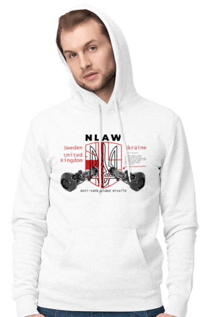 Чоловіче худі з принтом "NLAW". Caesar, himars, nlaw, patriot, weapon, zaluzhny. 2070702