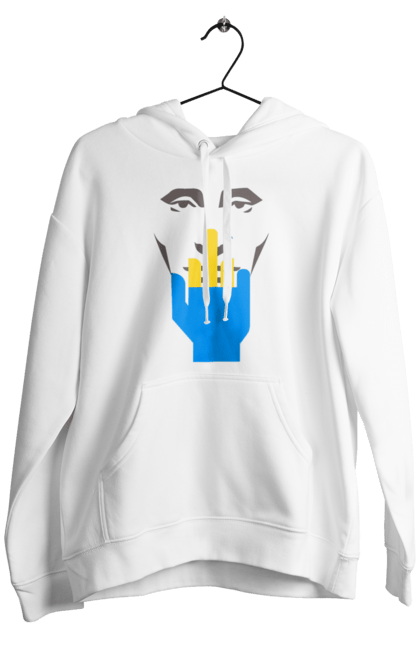 Чоловіче худі з принтом "Путін Хуйло". Все, голова путіна, доброго вечора, йди нахуй, мертвий москаль, москалі, орки, путін хуйло, російський військовий, середній палець. 2070702