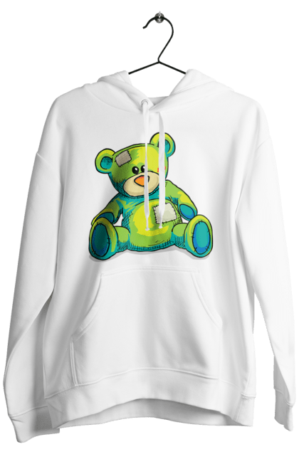 Men's hoodie with prints Teddy bear. Animal, bear, gift, kisses, old, patches, teddy, teddy bear, toy, vintage. 2070702