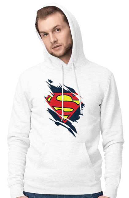 Чоловіче худі з принтом "Супермен". Clark kent, dc comics, kal el, superman, кларк кент, комікс, супергерой, супермен. 2070702