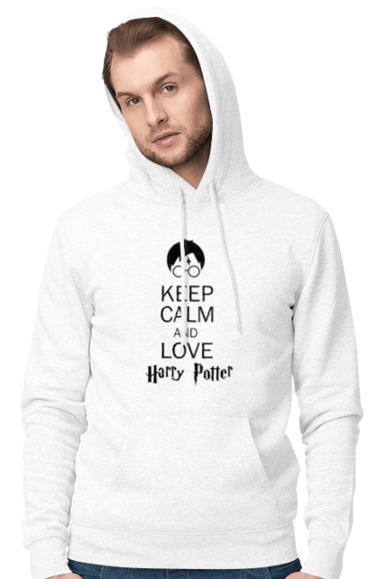 Чоловіче худі з принтом "Keep calm and love Harry Potter". Gryffindor, harry potter, hogwarts, keep calm, гаррі поттер, грифіндор, книга, фільм, франшиза, хогвартс. 2070702