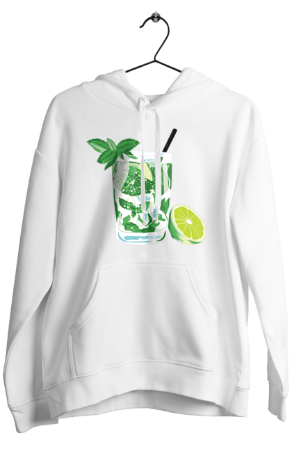 Men`s hoodie with prints Mojito And Lemon Drink. Drink, lemon, mojito. 2070702