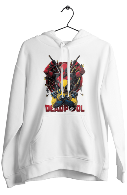 Чоловіче худі з принтом "Дедпул і Росомаха". Deadpool, logan, marvel, wolverine, комікс, логан, люди ікс, марвел, росомаха. 2070702