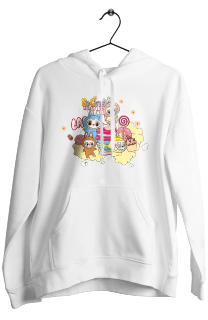 Men`s hoodie with prints Labubu. Labubu, toys, weird cute. 2070702