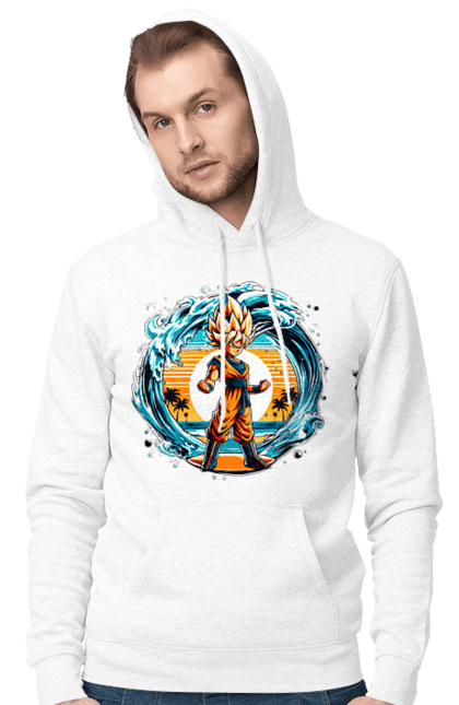 Men's hoodie with prints Dragon Ball Son Goku. Anime, dragon ball, goku, manga, son goku, tv series. 2070702