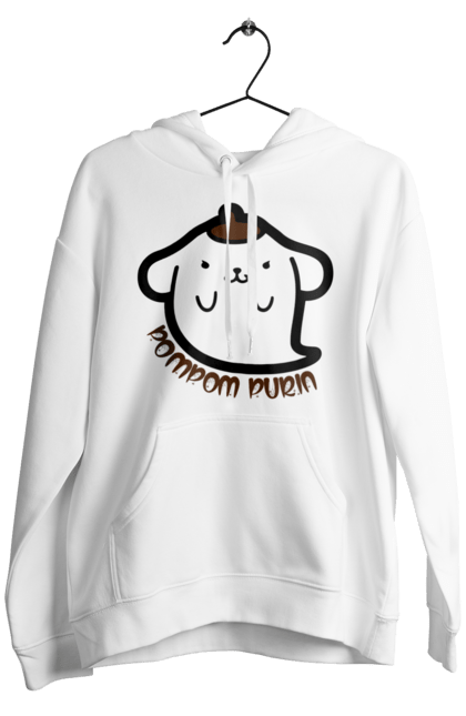 Men's hoodie with prints Hello Kitty Pompompurin. Brand, character, ghost, halloween, hello kitty, pompompurin. 2070702