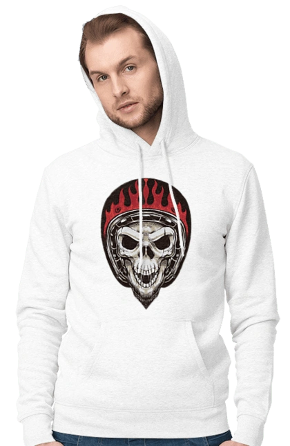 Череп в мотошлеме