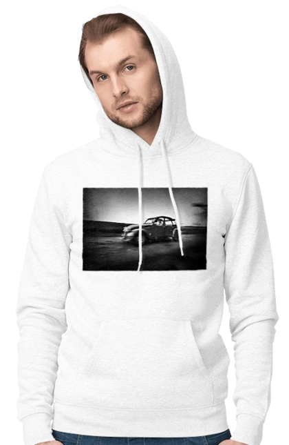 Retro car black and white