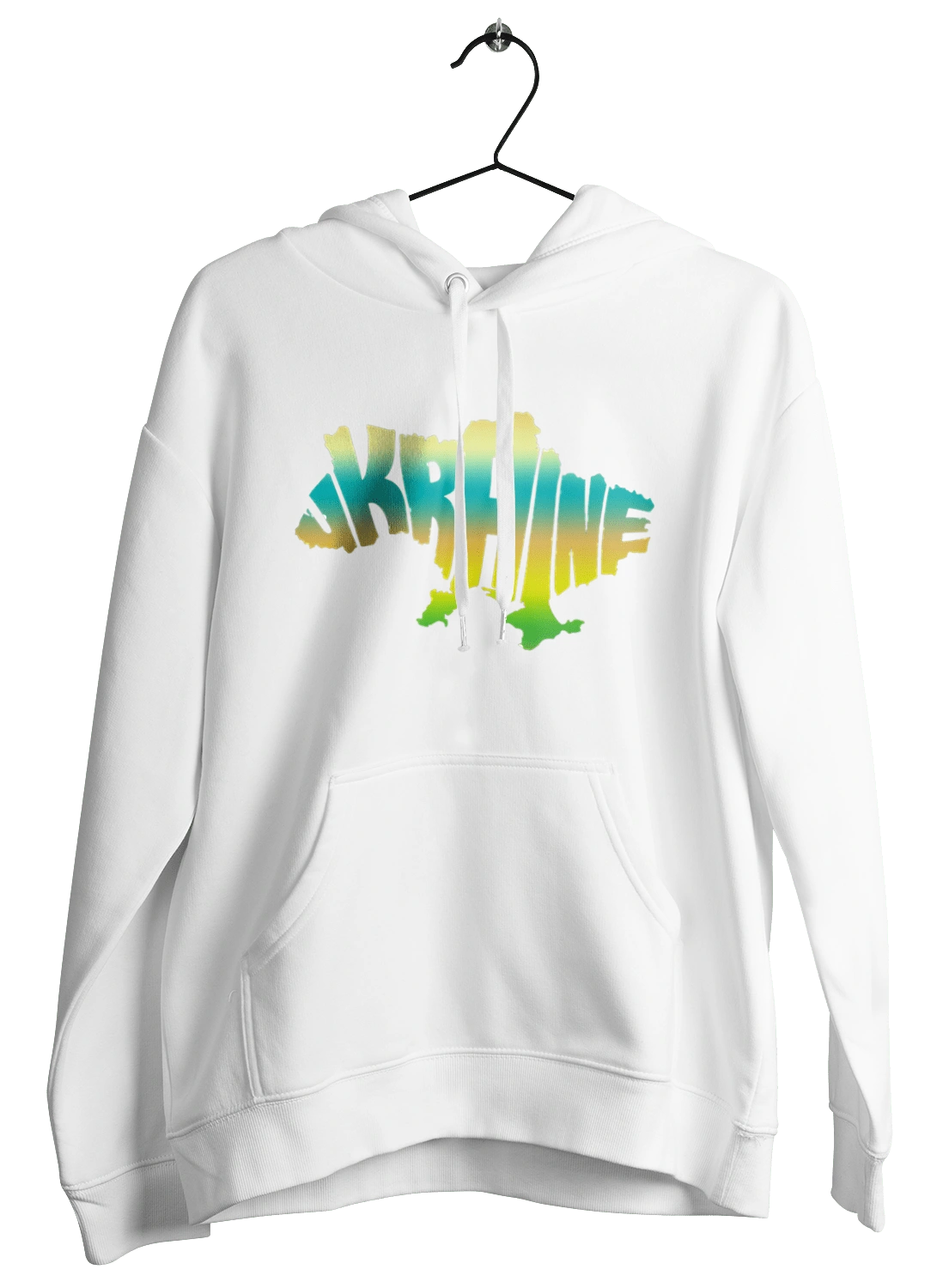 Ukraine silhouette colored